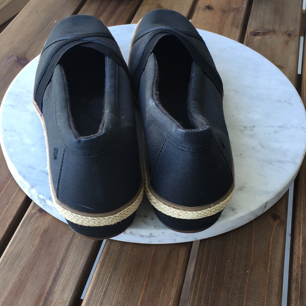 Ortholite Black Espadrille Wedge - Picture 4 of 5
